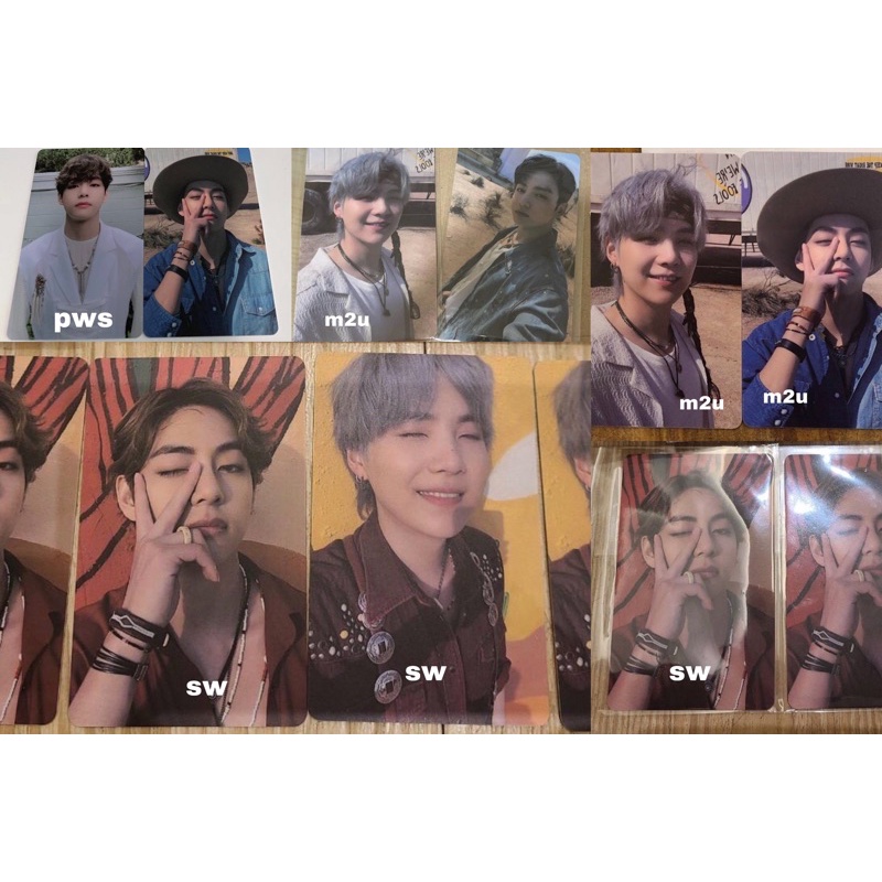 PC PHOTOCARD LUCKY DRAW LD BUTTER TAEHYUNG V JUNGKOOK JK YOONGI SUGA