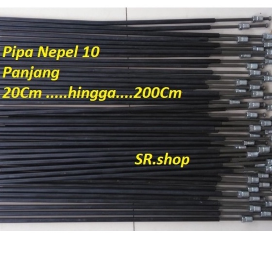 Aneka Pipa Selang slang Rem Nepel kunci 10 Besi  Diameter 5 mm Panjang 20cm,25,30,40,50,60,75,90,100,125,150,175,200 cm Cocok Universal