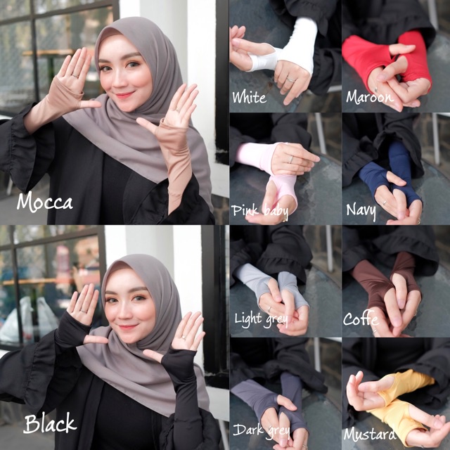 Handsock Jempol Muslimah / Mansed Jempol Polos / Handsock Murah / Handsock Jempol Wanita