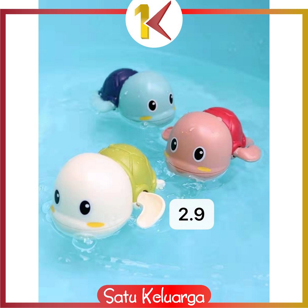 SK-M48 Mainan Mandi Anak Bayi Bentuk Kura Kura Berenang Di Kolam Renang / Bak Mandi Mainan Air Lucu-8