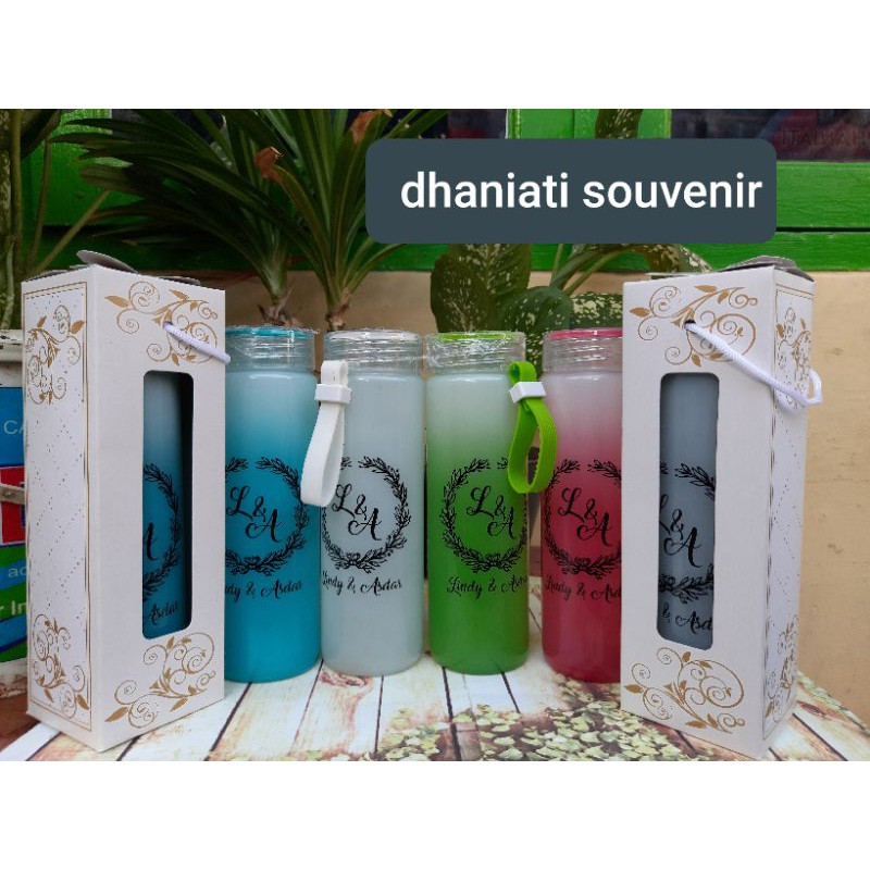 souvenir botol tumbler warna souvenir tumbler kaca
