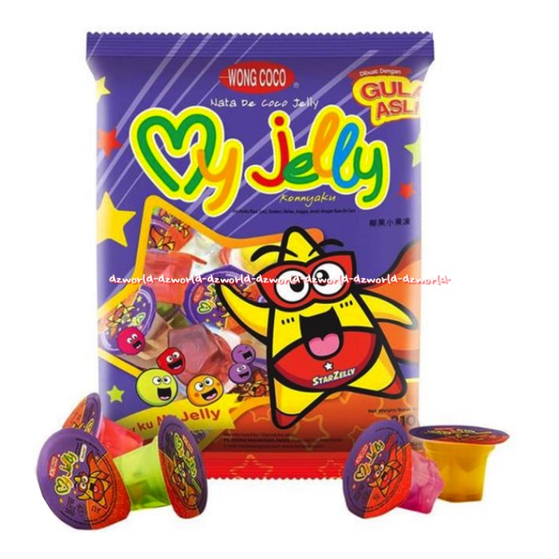 Wong Coco My Jelly Cup mini 30pcs Pudding Agar agar Puding Wongcoco Myjelly Kemasan Plastik Untuk Anak