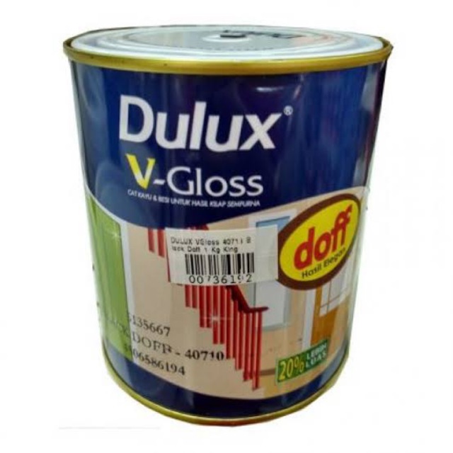 CAT MINYAK DULUX V GLOSS 1 KG (WARNA DOFF) /CAT KAYU /CAT BESI/ CAT DUCO/ CAT KAYU BESI 1KG