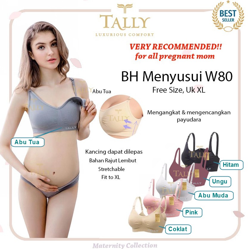 Bra Bh Menyusui Seamless Lembut Bh Busui Tanpa Kawat Busa Tipis TALLY W80