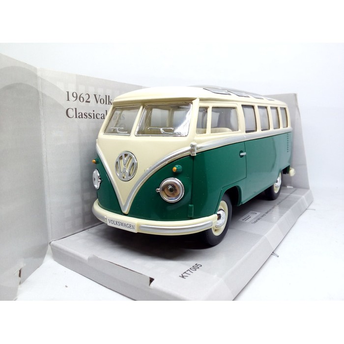 DIECAST MOBIL VW COMBI 1962 HIJAU KLASIK Diecast Kinsmart Volkswagen Beetle Classic Bus