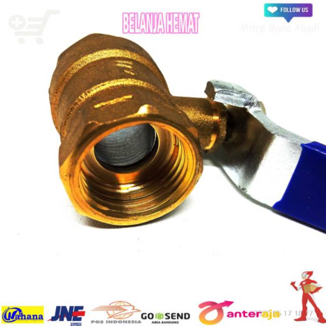 Ball Valve Kuningan ukuran 3/4 inchi - stop Kran Keran