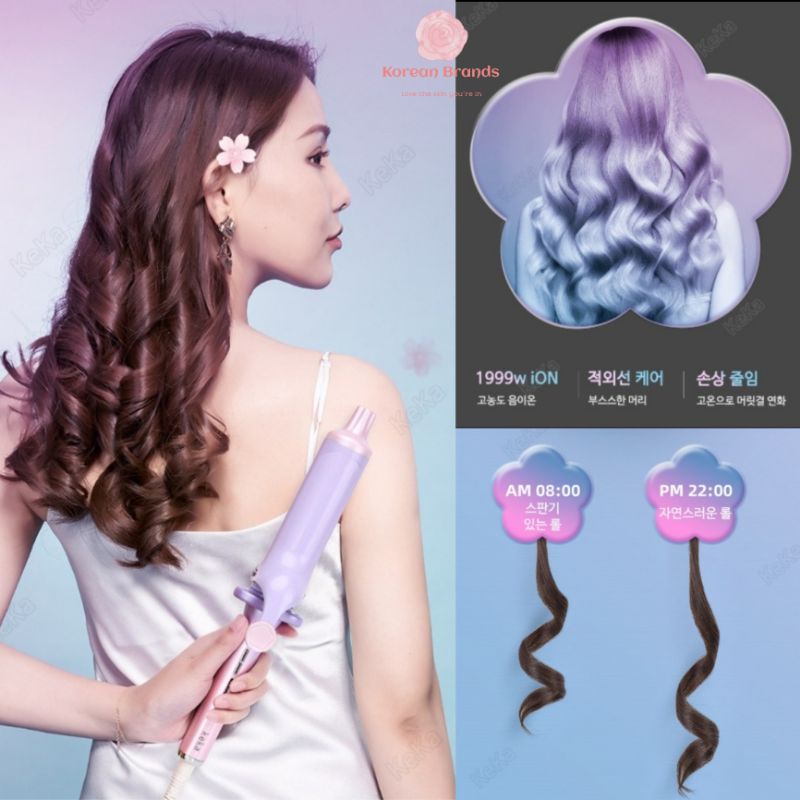 Kake Glam Wave 40MM Ceramic Coating Curly Hair Iron Catokan Korea