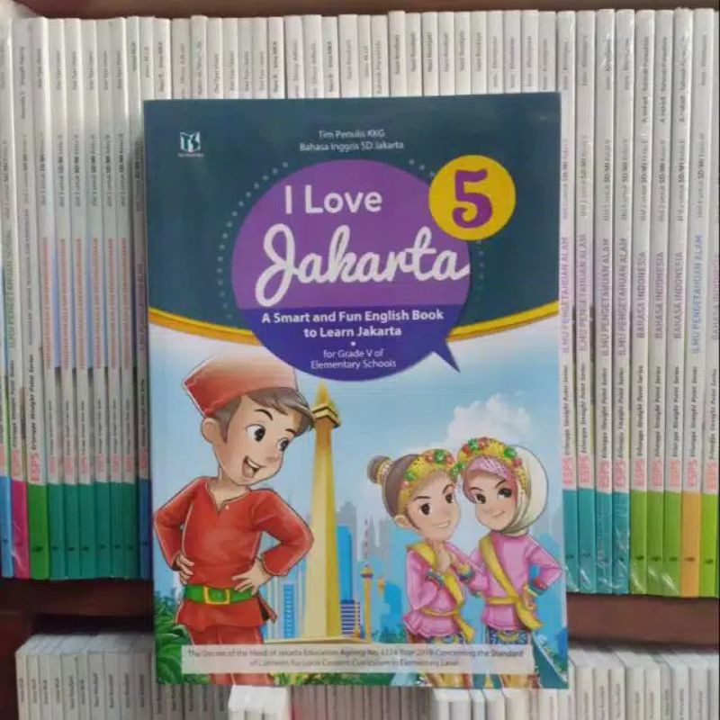 Buku I Love Jakarta Kelas 1,2,3,4,5,6 SD Tiga Serangkai Original - Bahasa Inggris-I Love Kelas 5 SD