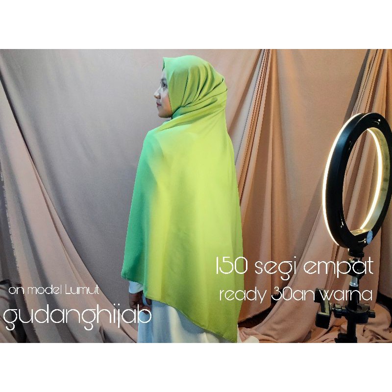 Jilbab Segi Empat Ukuran 150 Bahan Diamond strich tepi  Neci