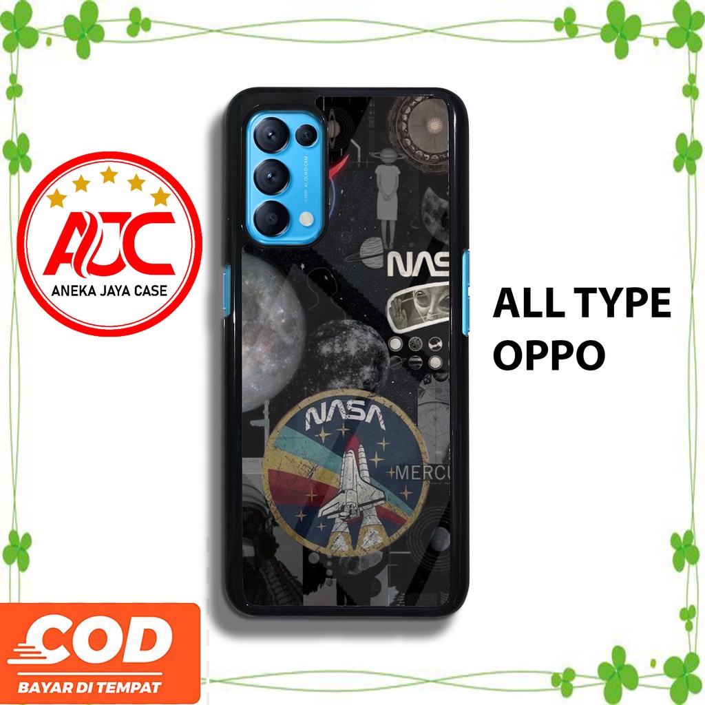 Case OPPO RENO 3 / A91 RENO 4 RENO 4F RENO 5 RENO 5F Motif NASA Casing Hardcase Casing Softcase Anek