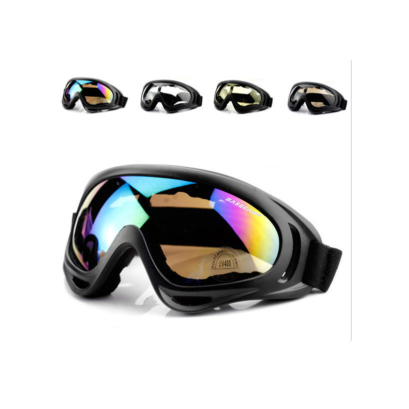 KACAMATA SEPEDA MOTOR / GOGGLE SKI LENSA BESAR DENGAN BAND KARET