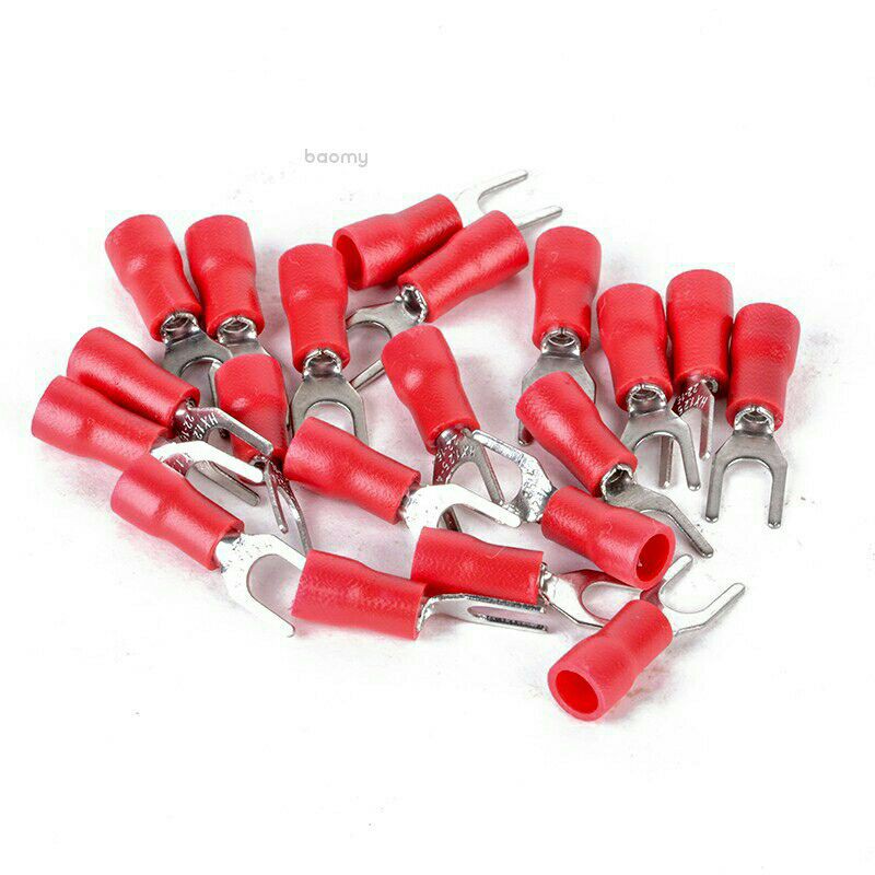 4 Buah Skun Kabel Y / Kabel konektor / Garpu Terminal 14-16 awg ( 4 mm )