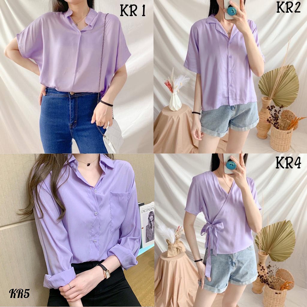 RX Fashion - Kemeja Rayon Lilac Series -R1