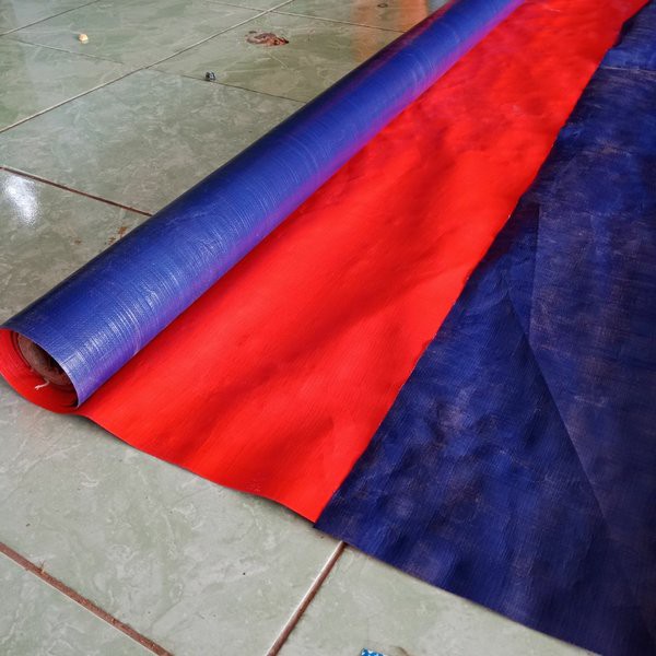 Terpal Roll Korea A12 biru orange roll tebal