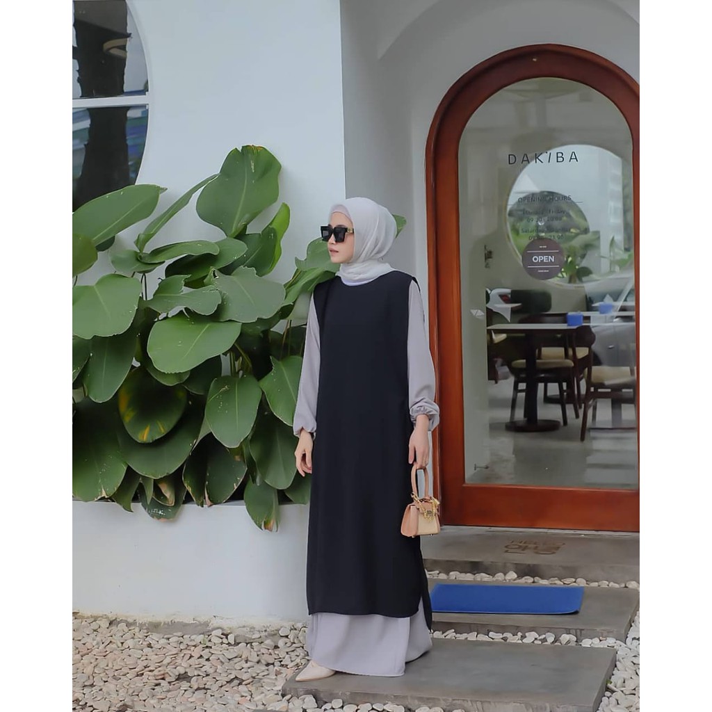 GF02 ~ SOJIN LONG VEST INNER PANJANG KEKINIAN FASHION MUSLIM STYLISH/INNERVESTROMPI