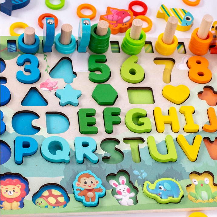 Mainan Edukasi Anak Pencocokan Bentuk Montessori Matching Alphabet