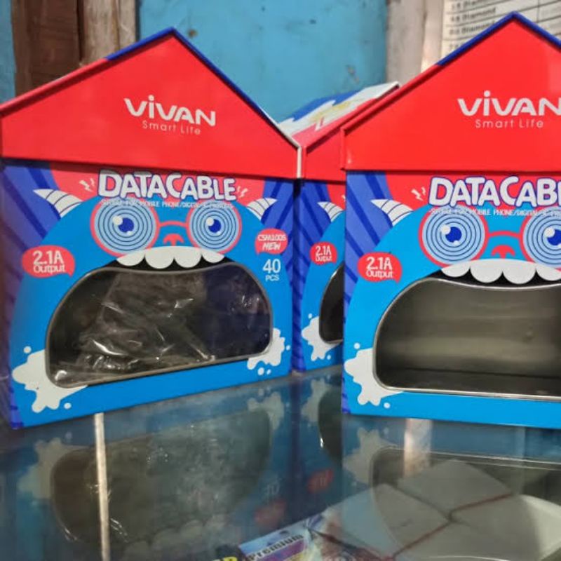 wadah kotak kaleng vivan usb kabel data serba guna