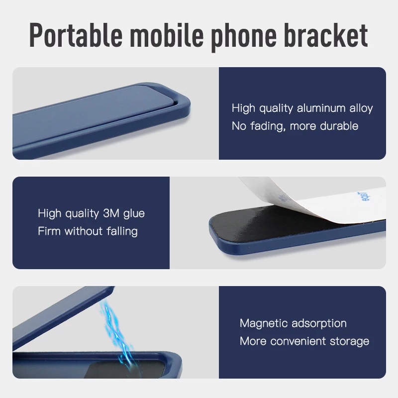 Bracket Stand Holder Handphone Universal Mini Portable Adjustable Bahan Alloy