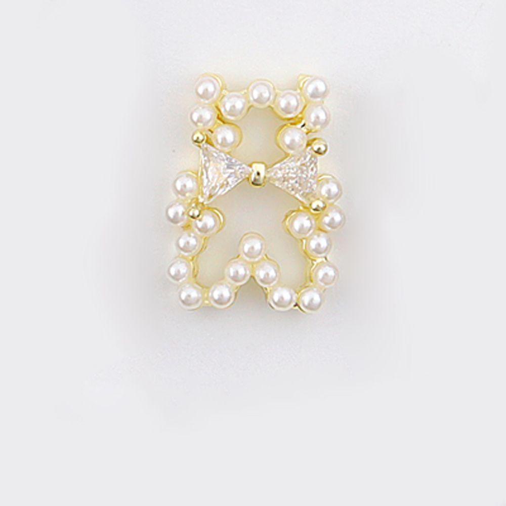 AUGUSTINA Agustin 3D Dekorasi Nail Art Cinta Hati Mewah Wanita Manicure Aksesori Salon Hiasan Kuku Nail Rhinestones