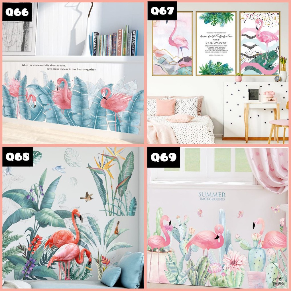 WALLSTIKER WALLSTICKER WALL STIKER STICKER DINDING FLAMINGO FLAMINGGO DAUN LITTLE PONY Q 03 05 15 16 18 20 24 25 DEKORASI TEMBOK WALLPAPER WALPAPER WALSTICKER WALSTIKER SETIKER JENDELA PINTU KACA KAMAR MANDI DEKORASI TAMAN RUMAH RUANG TIDUR TAMU ANAK ANAK