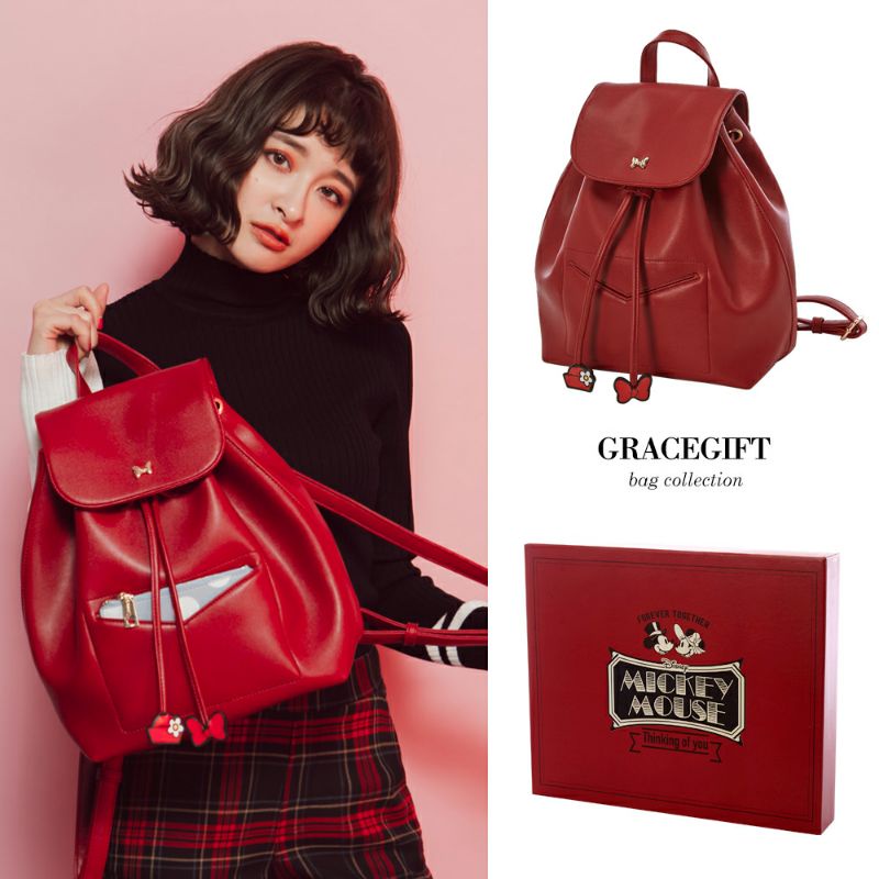 [READY STOCK] Gracegift x Disney Backpack/Ransel Pocket Minnie