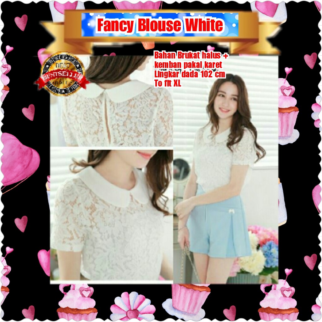 FANCY BLOUSE / BLACK / TERPPULER TERLARIS TERMURAH