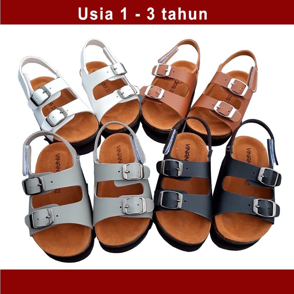 Sandal Puyuh Anak Unisex Cewek/Cowok Umur 1 2 3 tahun- TOKOERS SP01 - Sandal Anak Formal/Kasual/Santai - Kualitas Import