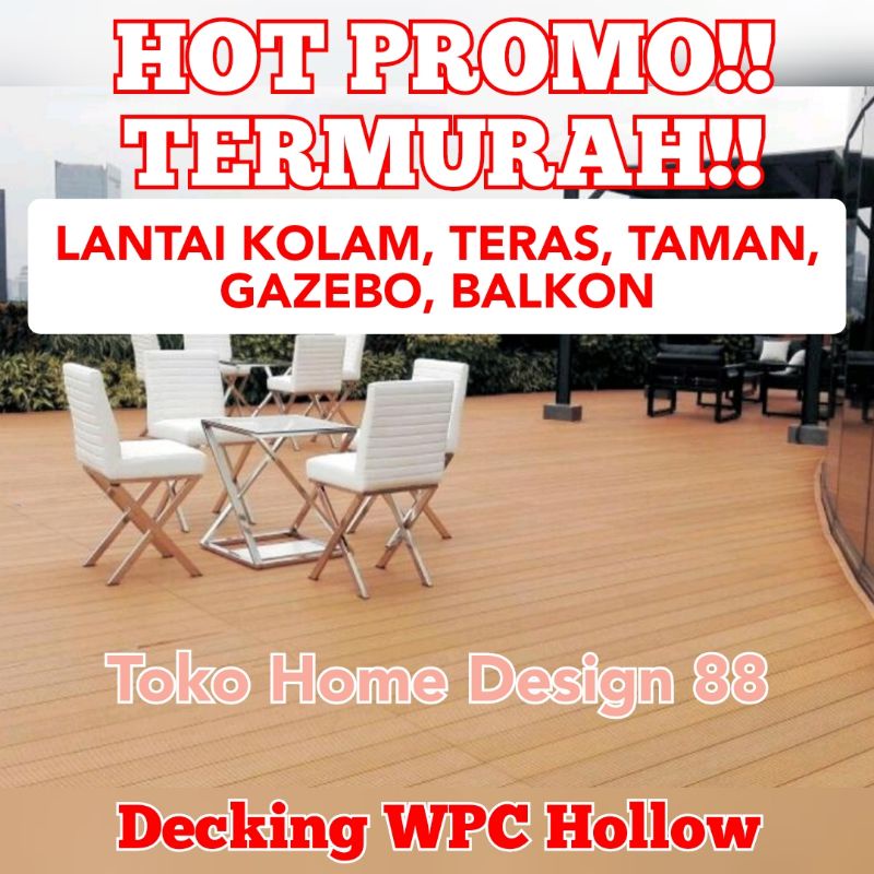 Lantai decking wpc lantai wpc lantai kolam renang decking kayu lantai taman balkon