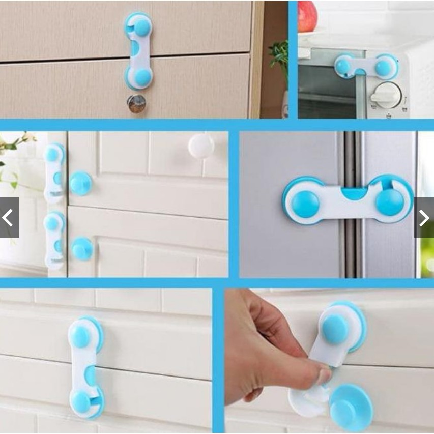 Pengaman Laci Lemari - Baby Safety Lock - Pengunci Laci Lemari Kulkas - Safety Lock For Baby Safety