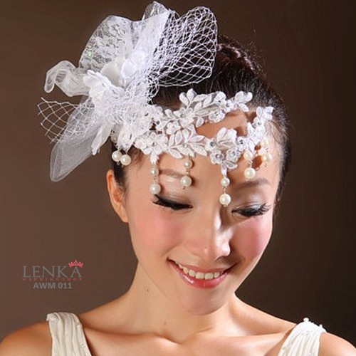 [STOK TERBATAS] HEADPIECE BRIDAL AKSESORIS PENGANTIN WEDDING PUTIH AWM011