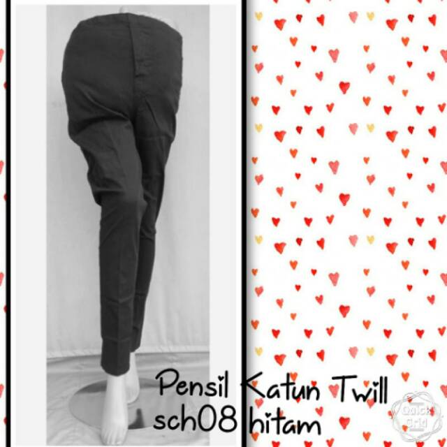 BA09 Celana Hamil Kerja Katun Twill Pensil