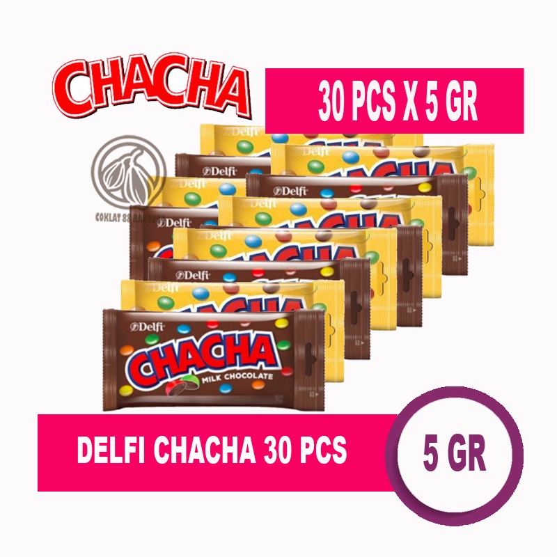 

DELFI CHACHA 30 PCS X 5 GR/GRAM RENCENG, COKLAT DELFI CHA CHA MILK / PEANUT COKELAT 5GR X 30 SACHET