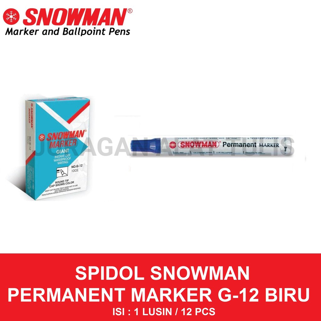 

SPIDOL SNOWMAN G-12 / SPIDOL PERMANEN WARNA BIRU