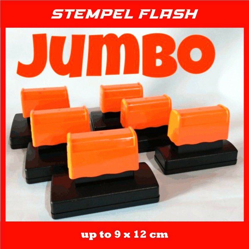 

Stempel Flash Custom Ukuran Jumbo Stampel Besar Ukuran 9 x 12 cm spesial branding box kemasan
