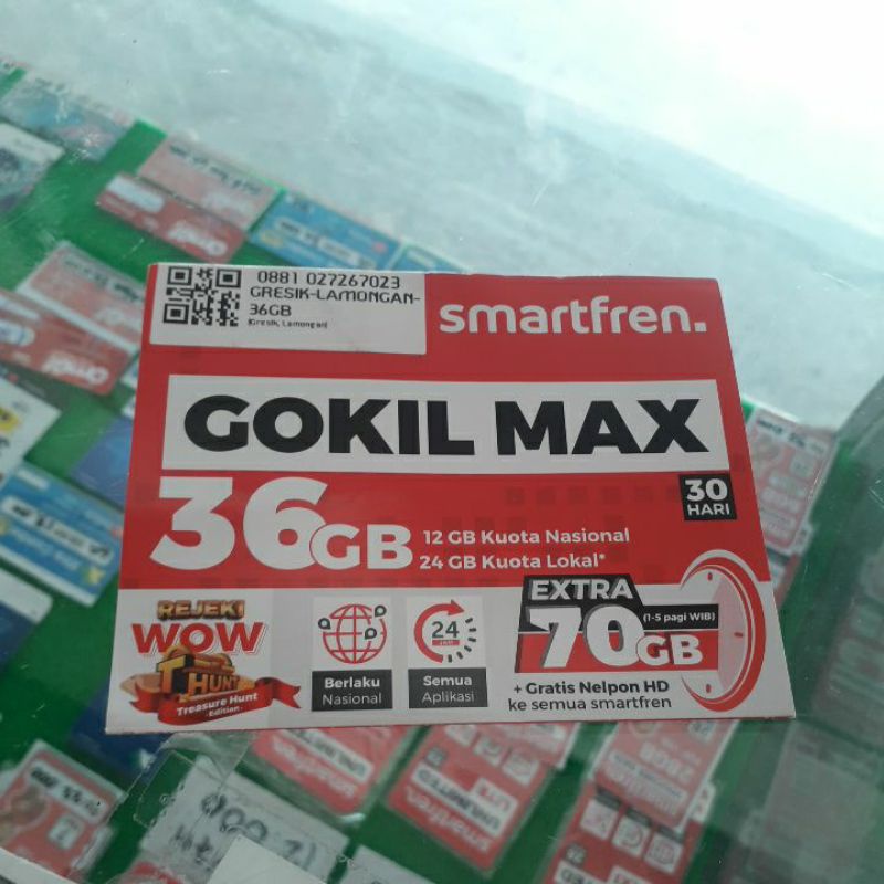 kartu perdana smartfren sp 36 gb gokil max