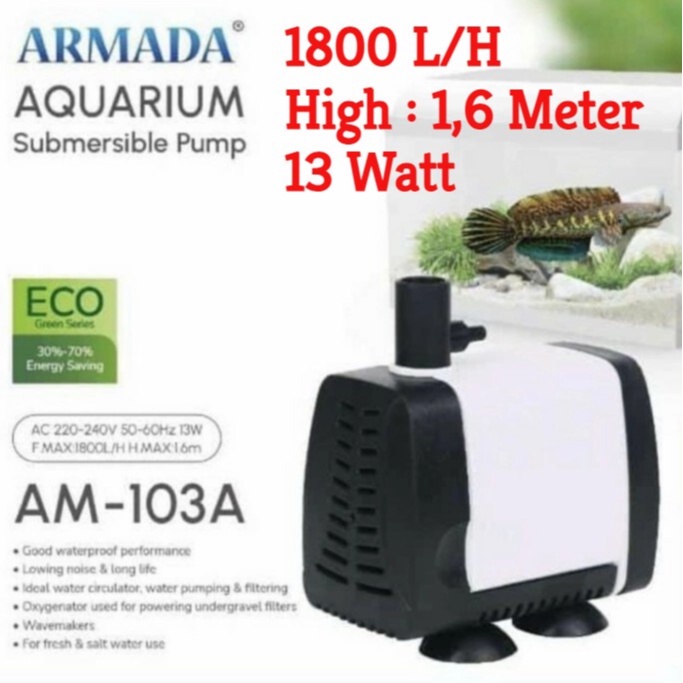 GINGA GA 103 - Pompa Air Celup Kolam Ikan Aquarium Aquascape GA103