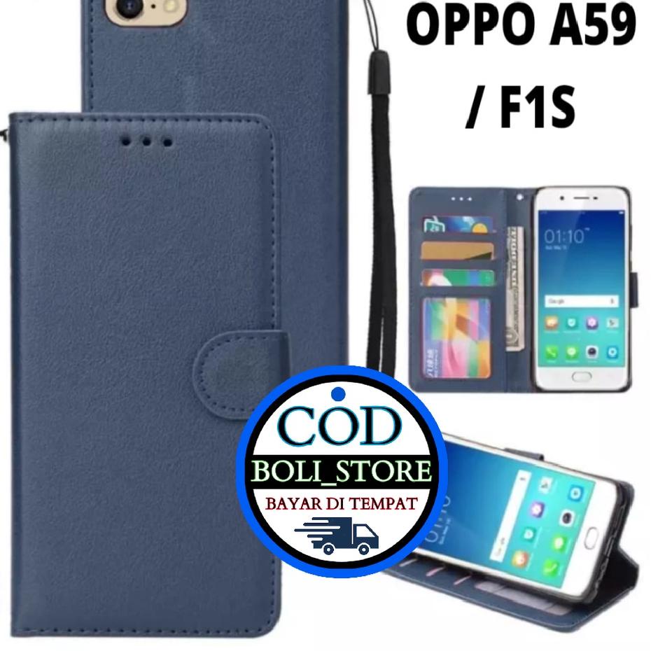 fzdn-23 CASING / CASE KULIT FOR OPPO F1S  OPPO A59 - CASING DOMPET- COVER -SARUNG HP [KODE68]