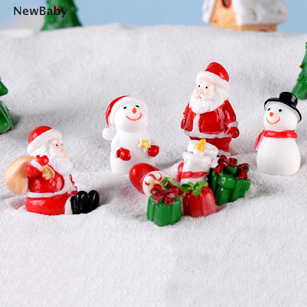 Miniatur Santa Clauspohon Natalsnowman Untuk Dekorasi Taman Minifairy Garden DIY