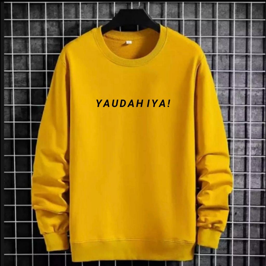 BAJU KAOS PRIA/WANITA UNISEX LENGAN TULISAN JEPANG TULISAN YAUDAH IYA / FASHION PRIA / KUALITAS BAJU BAGUS / BAJU POLOS / BAJU MURAH TERLARIS