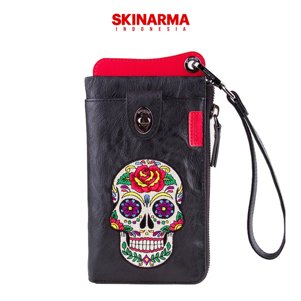 Skinarma - Rocker Travel Wallet - Tas Dompet Kulit Hp Panjang Lipat Resleting Pria Wanita Original