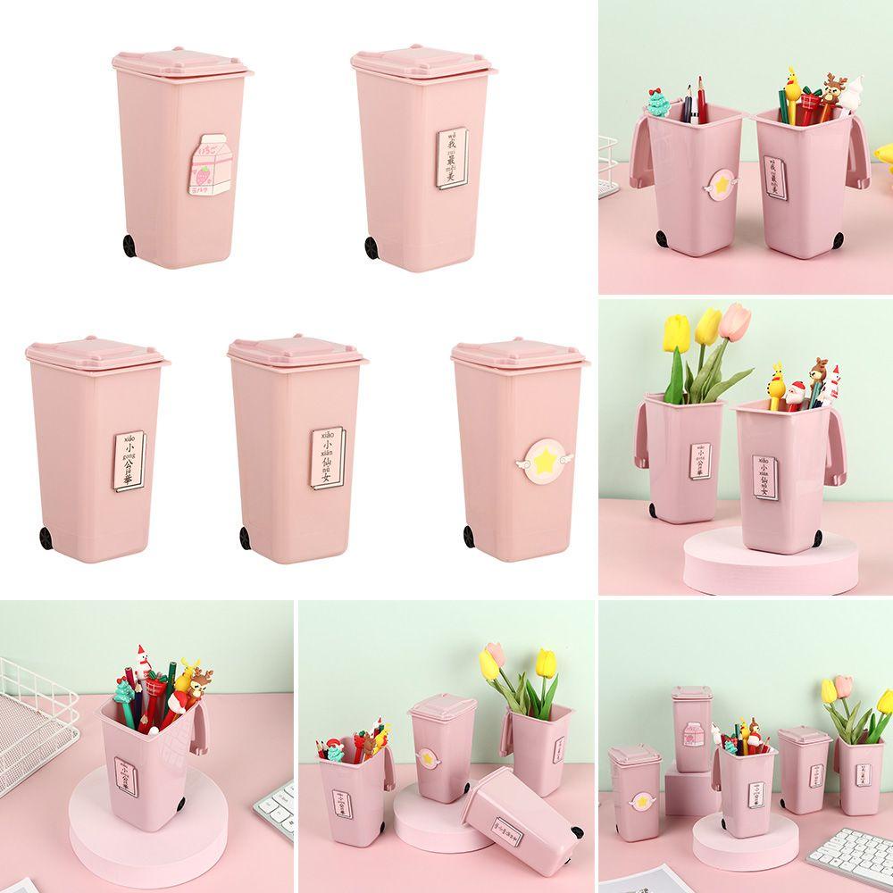 Pineapple Pen Holder Pink Alat Tulis Pena Pensil Persegi