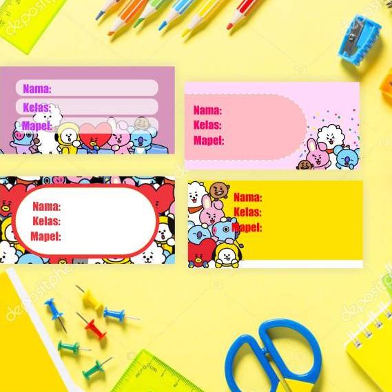 

「Original」 Label stiker nama 50pcs Grosir/5.5 SALE/5.5 Product HOT/TERLARIS/「⭐Terbaru 3.3」