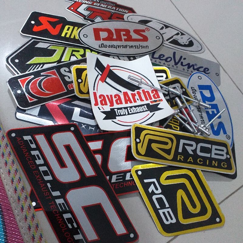 merek knalpot racing emblem knalpot logo knalpot sc project cld r9 kdx dbs all merek FREE PAKU RIVET