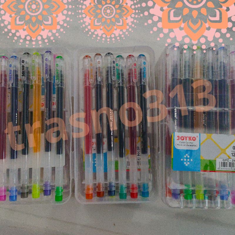 

Ballpoint Joyko 12 Warna 0,5 Gel Pen Murah Bagus