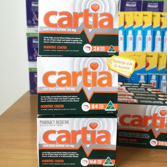 CARTIA Low Dose Aspirin 100mg - Original Product Australia - 168 Tablets Termurah