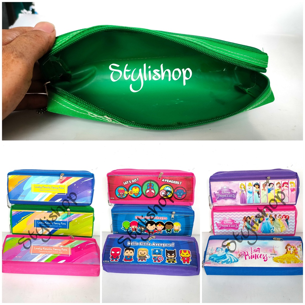 

(KL10) Kotak Pensil Kain 2 Sleretan, 2 Zipper Pencil Case, Tempat Alat Tulis