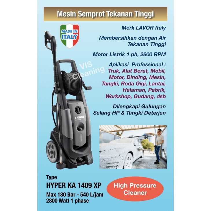 gh Pressure Cleaner 180 Bar max - Lavor Hyper KA 1409 XP