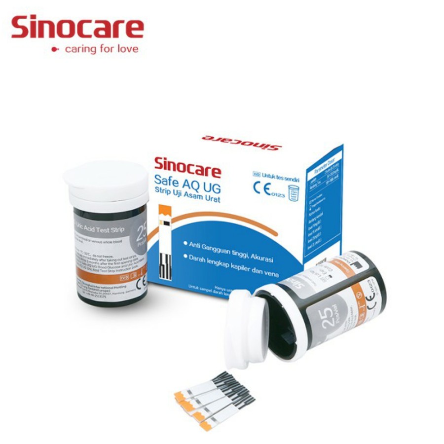 Sinocare Safe AQ UG Strip Uji Asam Urat / Isi 50's