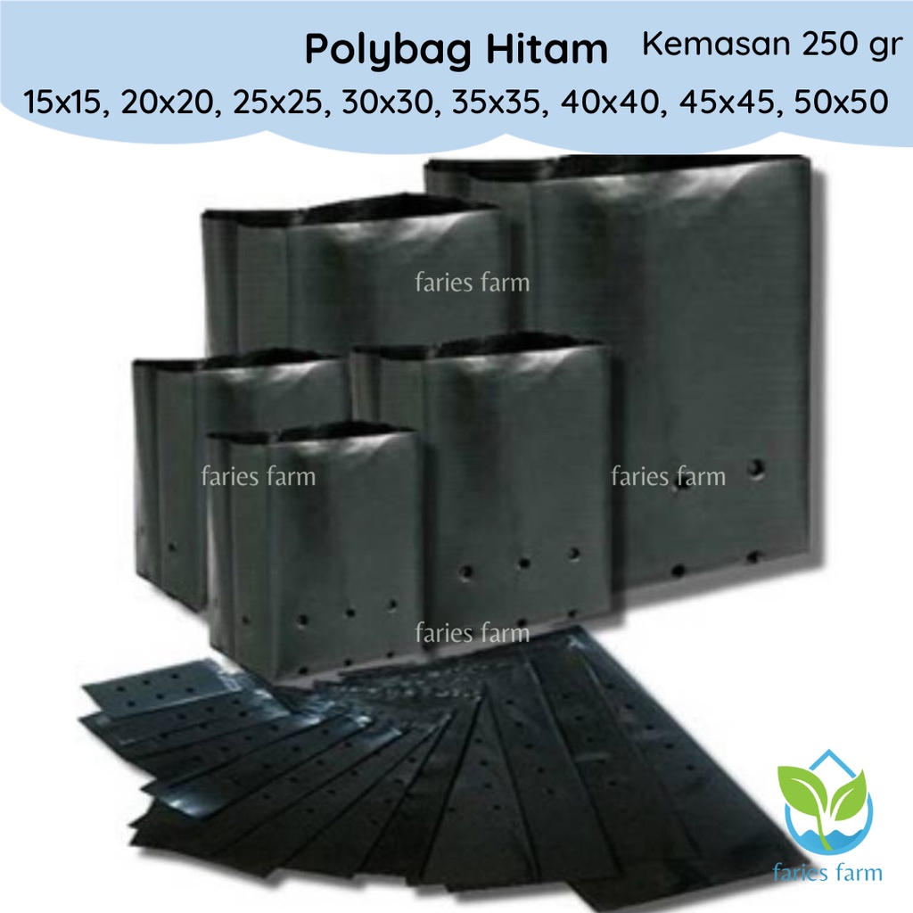 Polybag Polibag 1 pack kurang lebih 250 gram Ukuran 15x15 20x20 25x25 30x30 35x35 40x40 50x50 Tebal