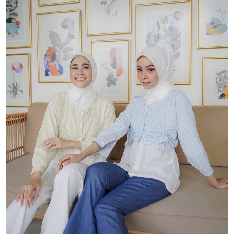 Baju Atasan Hightwist TERMURAH Yoonah Crop Top 5103